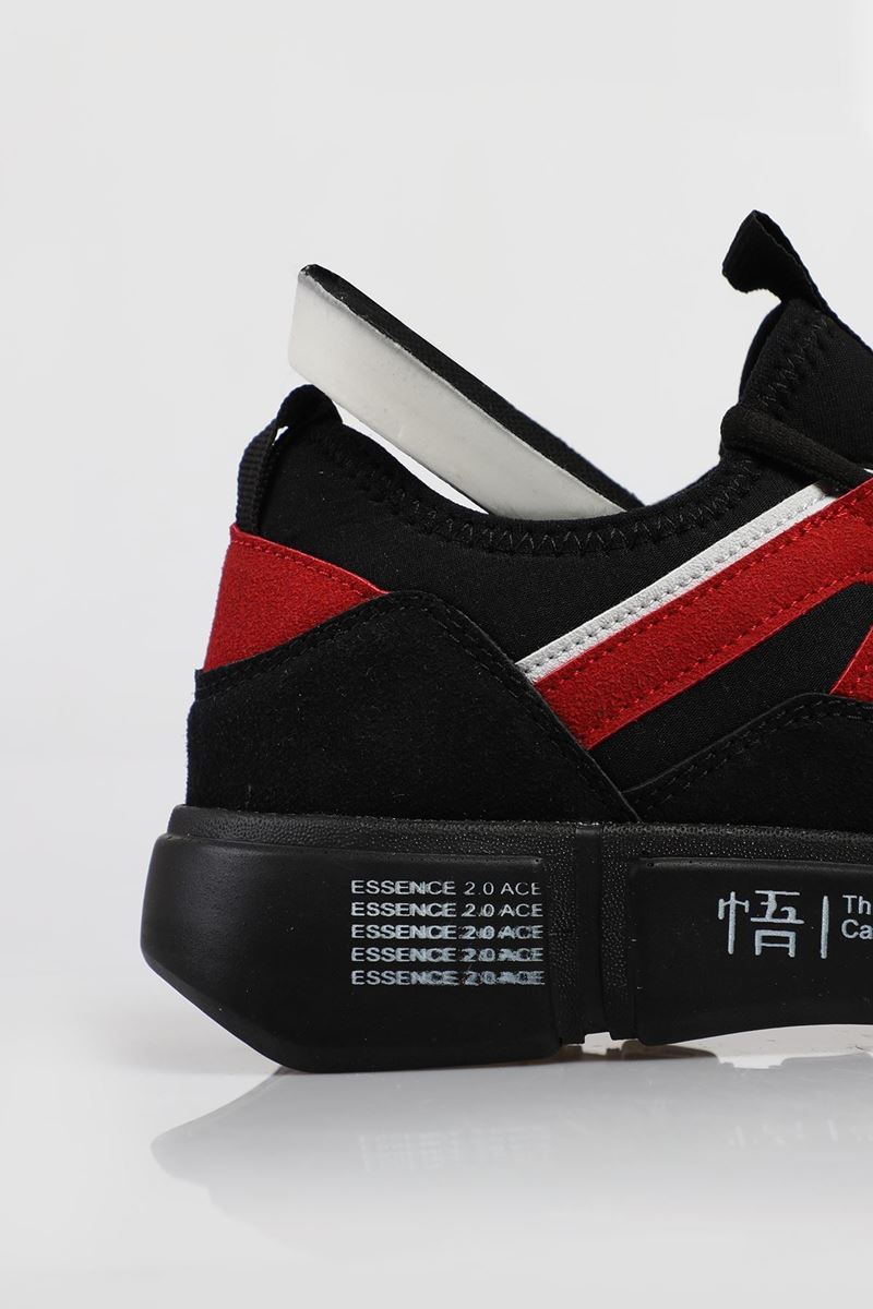 19805 Forza Siyah Kırmızı Siyah Faylon Taban Erkek Spor Ayakkabı resmi