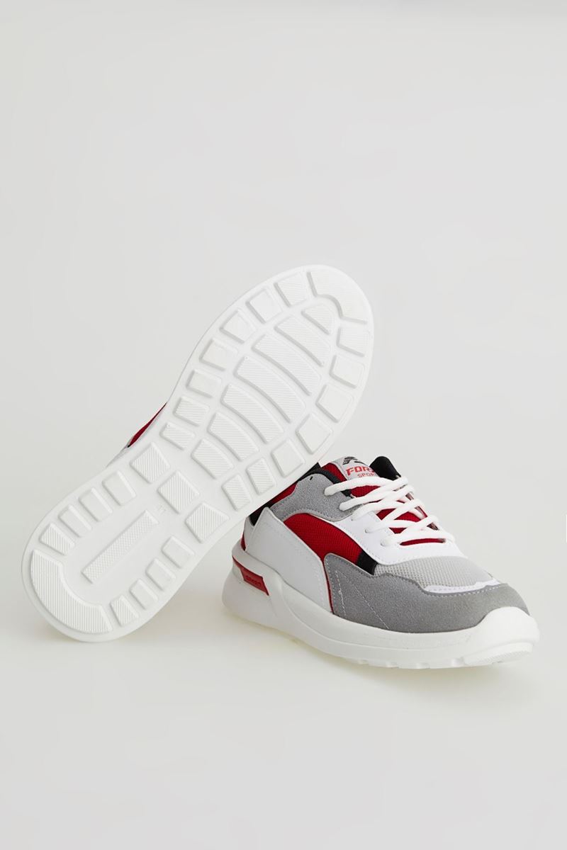 Picture of 19809 Forza White Red Faylon Sole Men's Sport Shoes