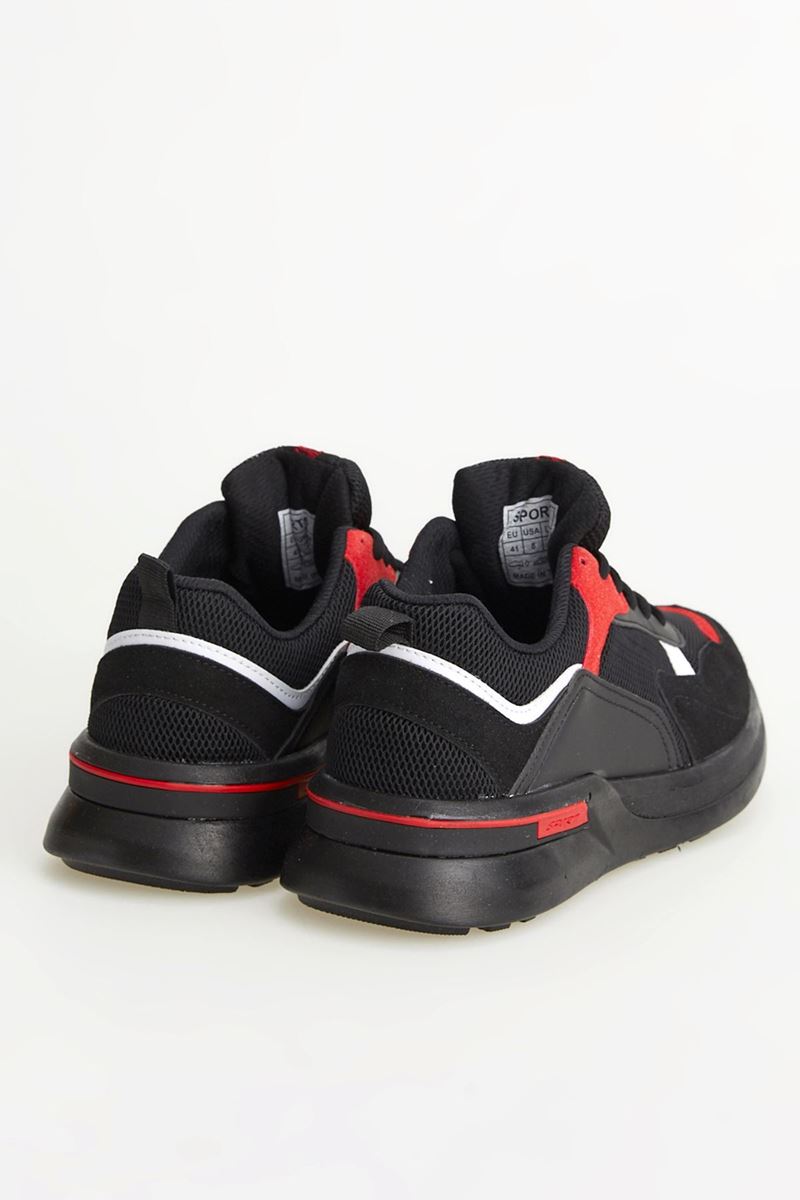 19809 Forza Siyah Kırmızı Faylon Taban Erkek Spor Ayakkabı resmi