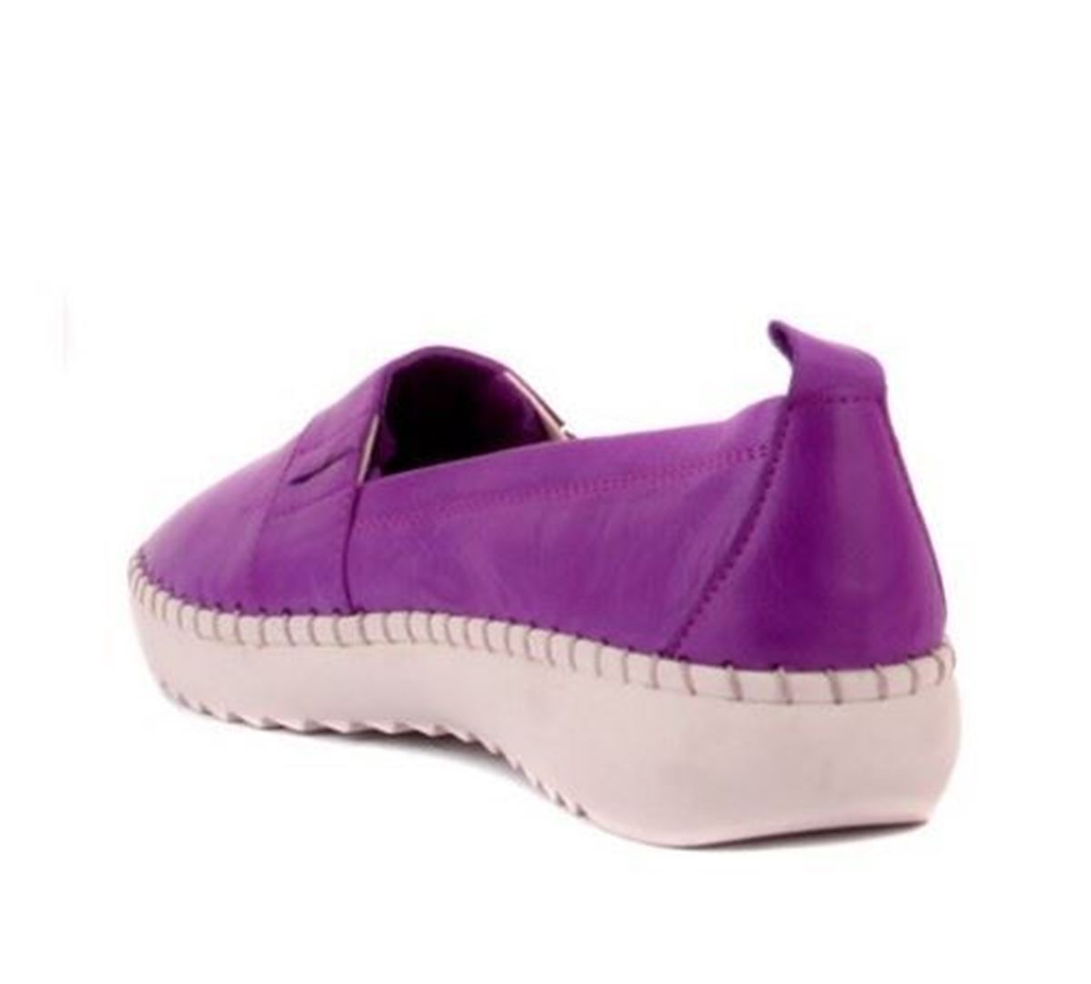 صورة Sail Lakers - Mor Deri Kadın Günlük Ayakkabı