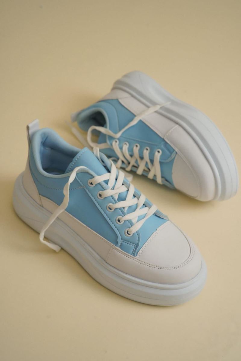 Pilla Mavi Beyaz Kadın Ayakkabı resmi