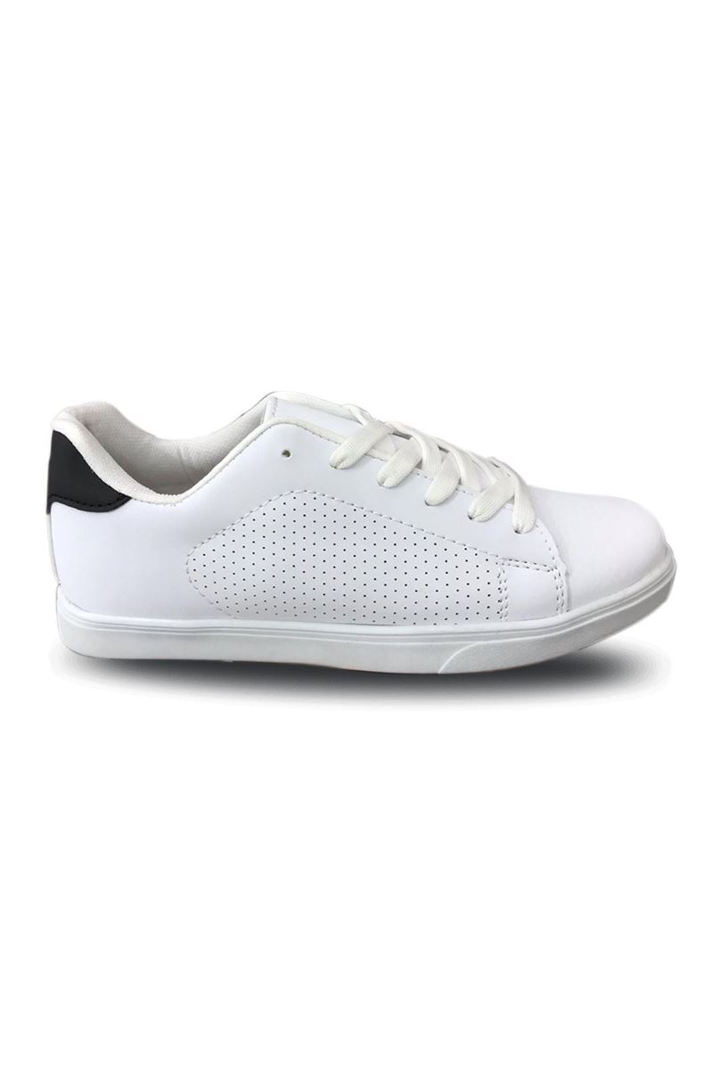 Picture of Luper 4167 White Black Thermo Sole Shoes